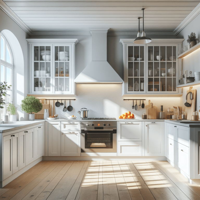 weiße Amerikanische Küche-Lübeck