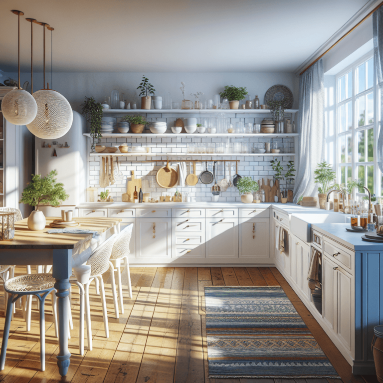 weiße Boho Style Küche-Lübeck