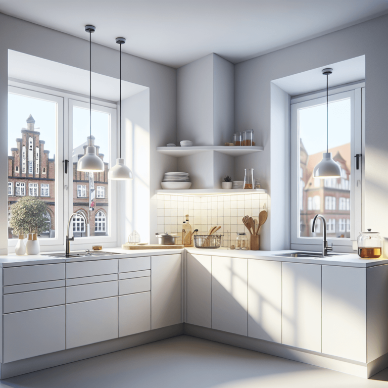 weiße Eck-Küche-Lübeck