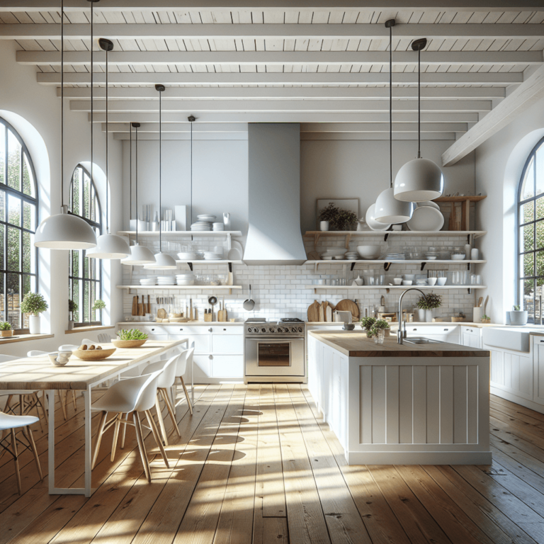 weiße Küche im Bauernhausstil-Lübeck