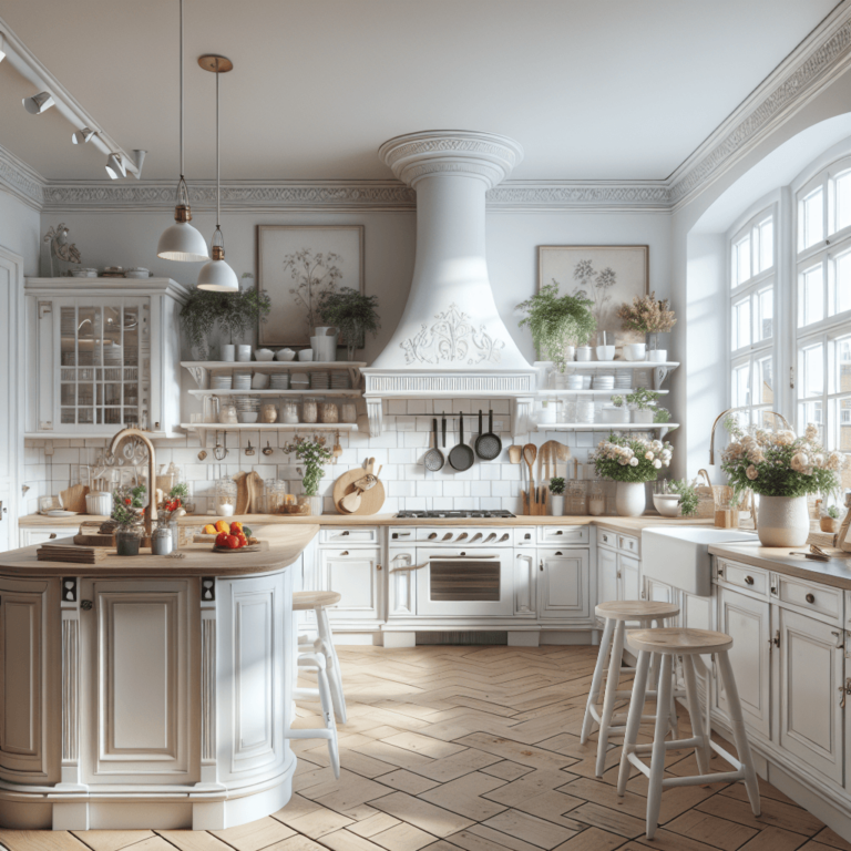 weiße Küche im Shabby Chic Stil-Lübeck