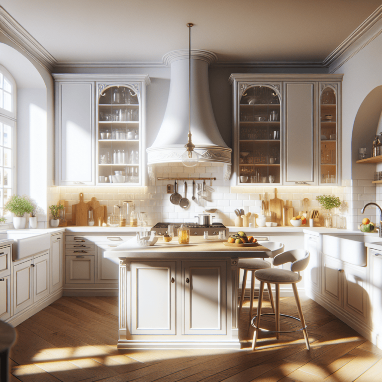 weiße Küche im Vintage Chic Stil-Lübeck