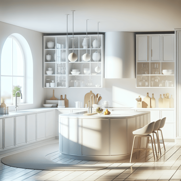 weiße Küche in G-Form-Lübeck