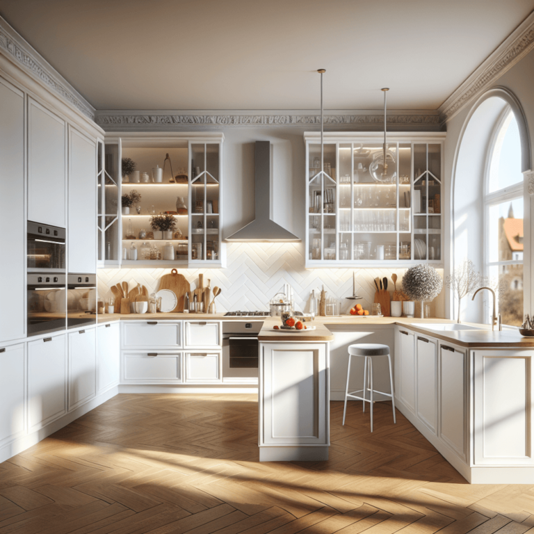 weiße Küche in L-Form-Lübeck