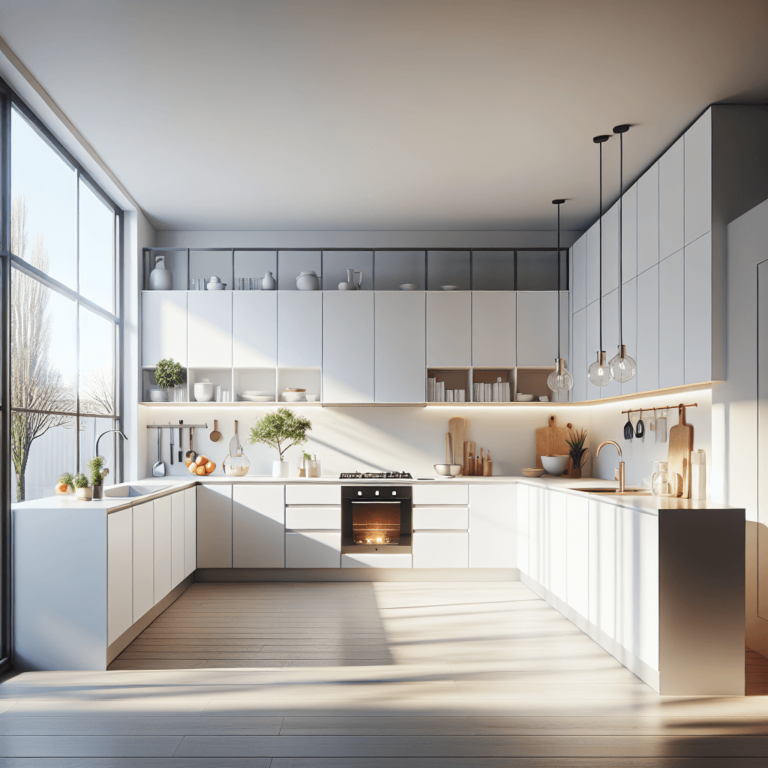 weiße Minimalismus Küche-Lübeck