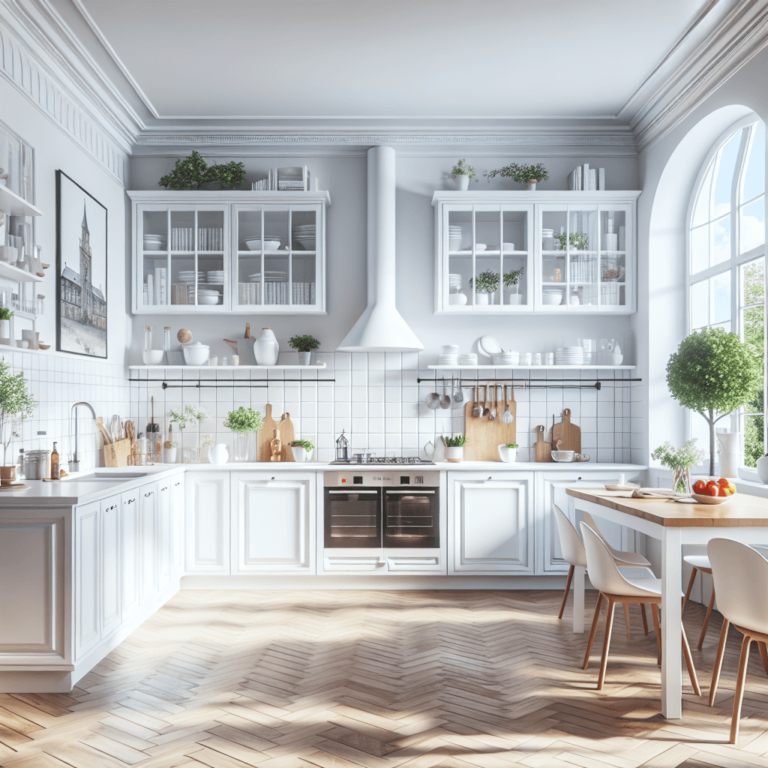 weiße Wohnküche-Lübeck